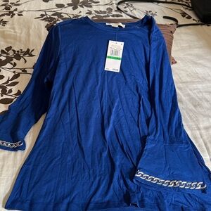 MICHAEL Michael Kors Blue Long Sleeve Top